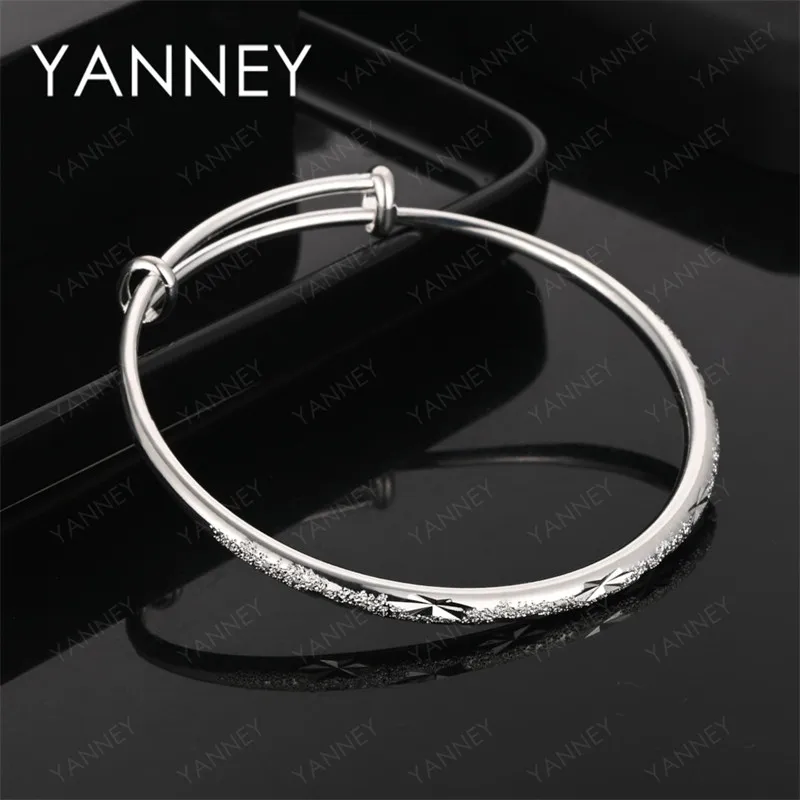 

925 Sterling Silver Exquisite Thin Glitter Bracelet Women's Simple Gift Jewelry Wedding Fashion Party