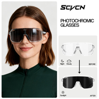 SCVCN Men Outdoor Photochromic Glasses Aesthetically Trendy Street Photography Riding Cycling Sunglasses Women Hiking Goggles