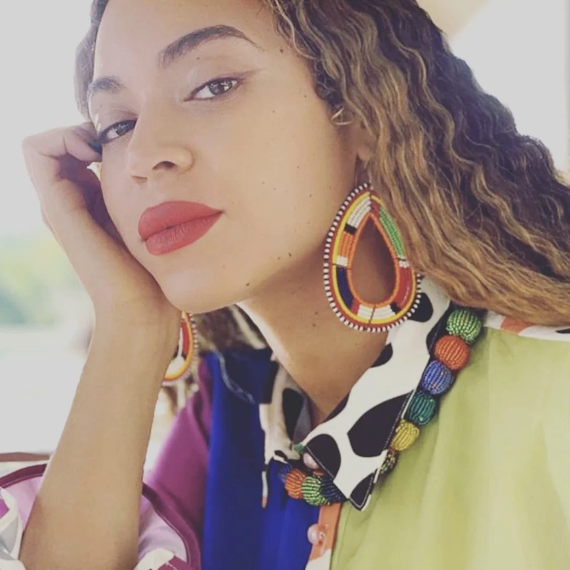 Handmade Beaded Bracelet Earrings Necklace Belt Lock Chain Bohemian African Masai Tribe Ethnicity Style Women's Handbag