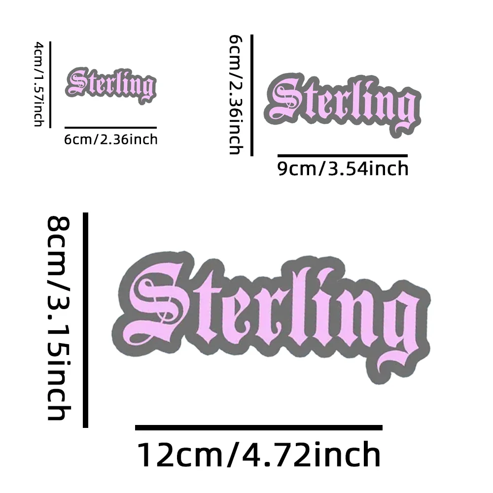 Personalized Custom Name Vinyl Sticker Gothic Font Double Layer Outline Waterproof Custom Text Decal For Tumbler Laptop Car Wate view 6