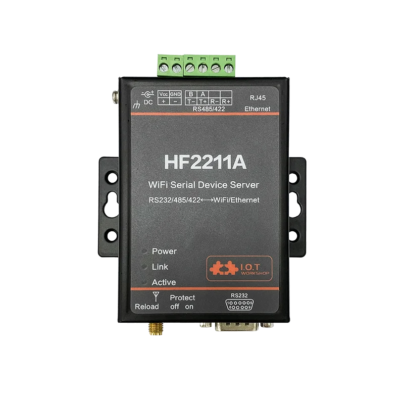 HF2211 HF2211A Serial Port Server RS232 RS422 RS485 To WiFi Ethernet Converter IOT Device Support Modbus MQTT