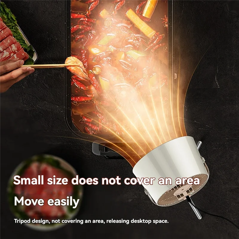 AA14 New USB Desktop Range Hoods Portable Exhaust Fan Small Kitchen Hood Extractor Barbecue Large Suction Cooker Hood