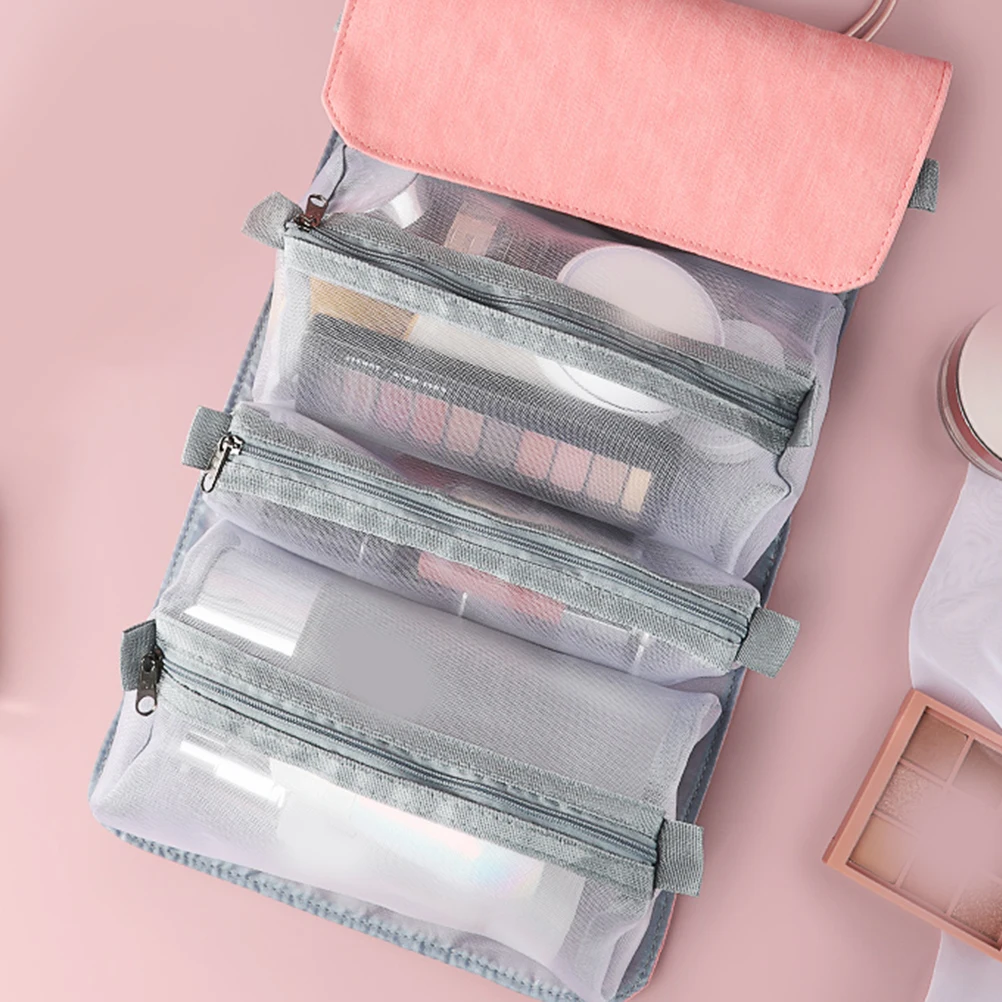 

Large Capacity Toiletry Bag Women Men Travel Makeup ganizer Case Detachable Roll on Compartment Pouch Storage Vanities