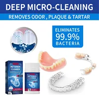 100PCS Denture Cleaning Tablets Removes Odor Oral Cleaning Retainer Cleaner for Aligner Mouth Night Guard 4