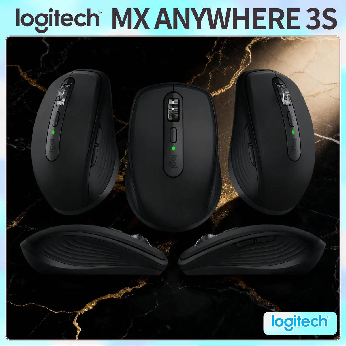 

Компактная мышь Logitech MX Anywhere 3S, эргономичный дизайн, перезаряжаемая, с быстрым прокруткой для портативных ПК Mac