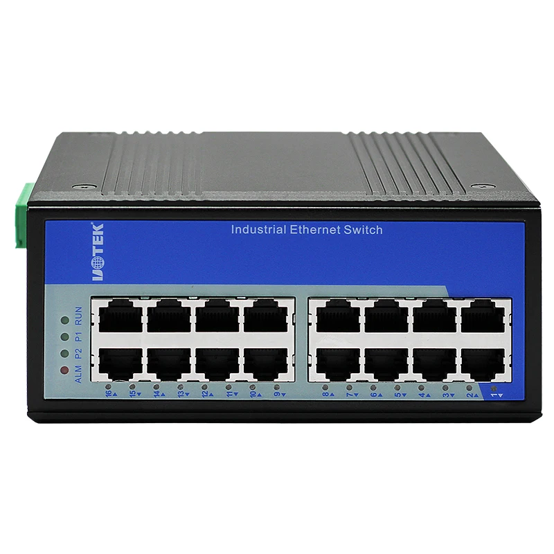 

UOTEK 16 Ports 10/100/1000M RJ45 2 Layer Unmanaged Industrial Ethernet Switch DIN-Rail UT-60020G-16GT-BNF