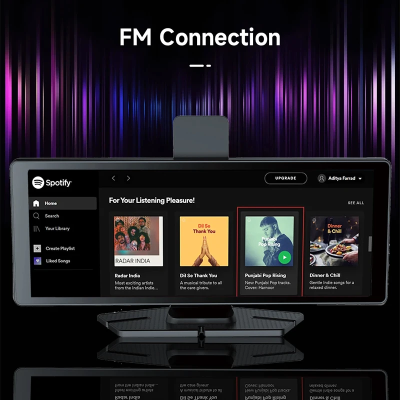 Yangood 4K Dashcam 10.26 بوصة أندرويد نظام المعلومات التلقائي و Carplay 1080P كاميرا خلفية GPS WIFI بلوتوث مسجل فيديو السيارة
