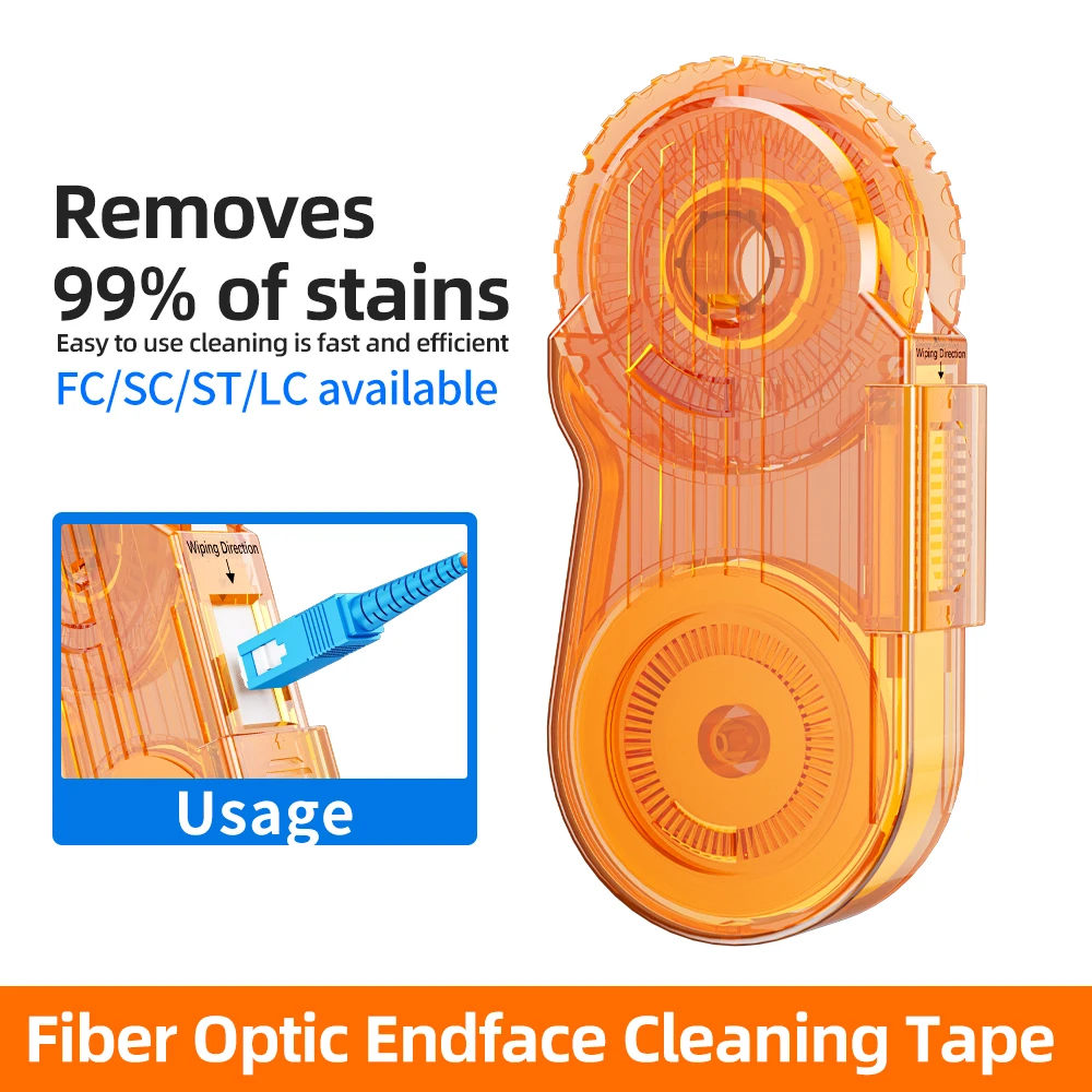

SAIVXIAN Fiber Optic Plug Cleaning Box FC/SC/ST/LC End Face Dirty Sewage Pattern Cleaner for over 500 Cleanings Durable Cleaning