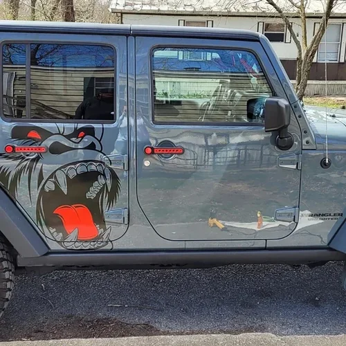 Imagen 2 del producto Gorilla King Kong diseño pegatinas de coche SUV lado grande Vintage Grunge capó puerta coche cama camioneta vehículo camión vinilo calcomanías gráficas