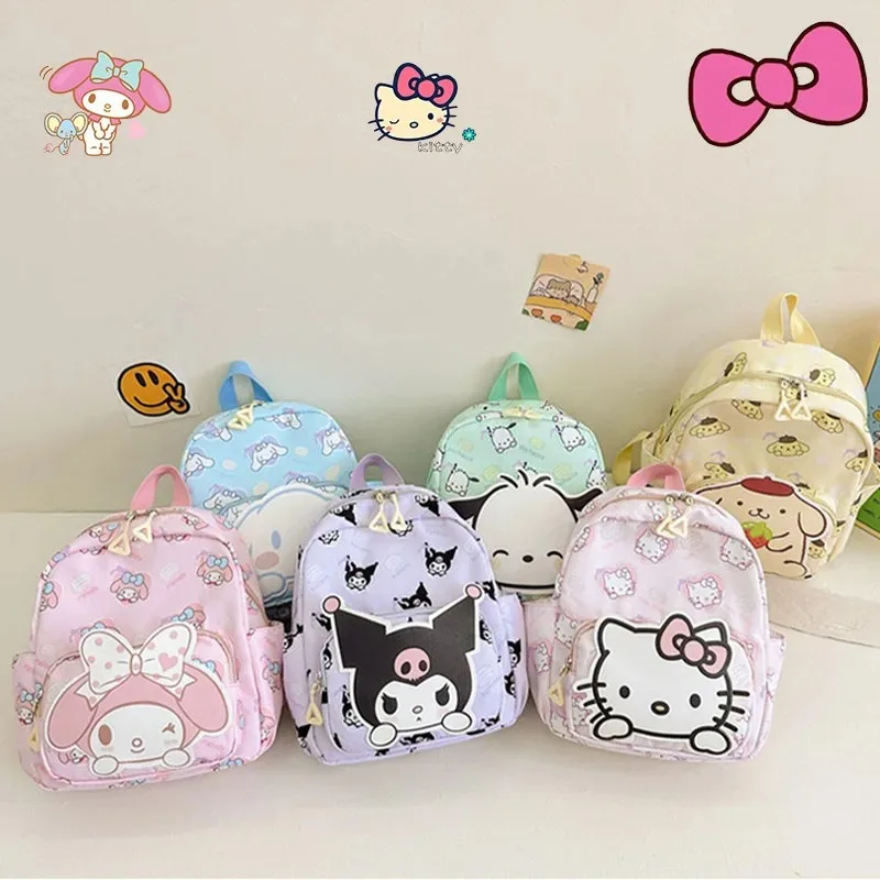 

Kawaii Sanrio, Hello Kitty школьная сумка, милый школьный рюкзак Kuromi Cinnamoroll, школьная сумка My Melody, вместительный Детский Рождественский подарок