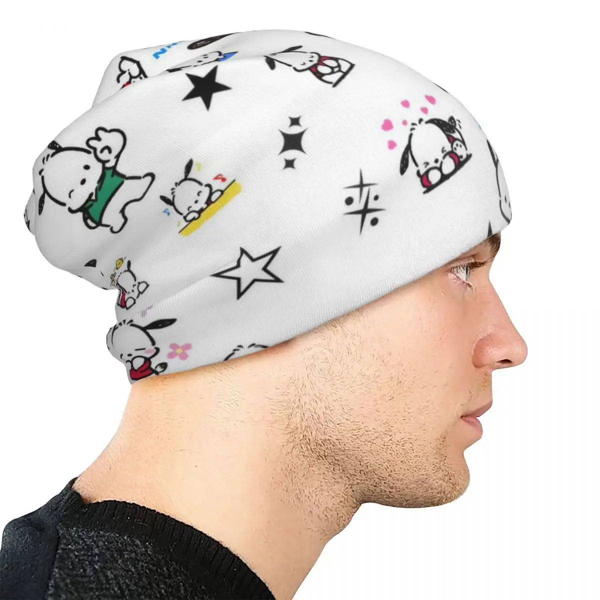 Czapka Pochacco Cartoon, uroczy pies, styl vintage, męska i damska, czapka typu skullies/beanie na zewnątrz, wiosenna, ciepła, dwustronna czapka/bonnet.