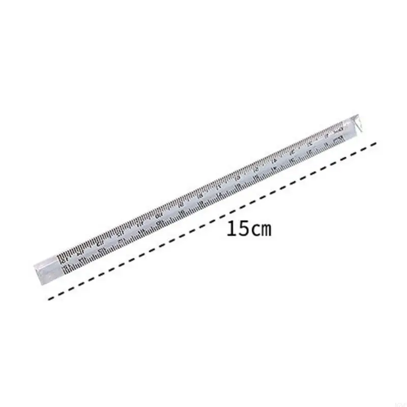 57QF 15cm/5,9 inch Clear Triangles Ruler Công cụ soạn thảo máy đo vẽ thẳng