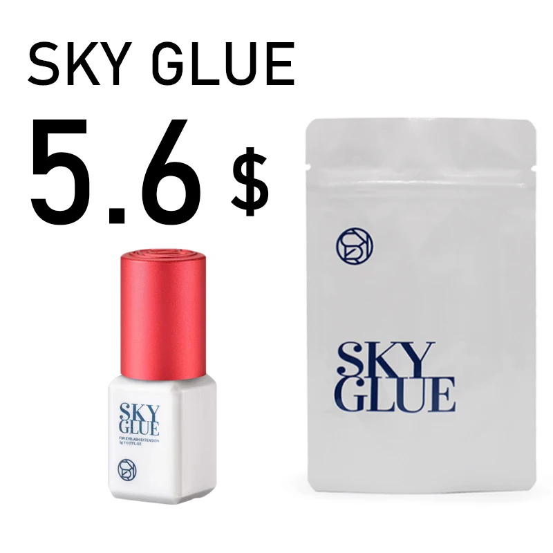 1 Bottle Korea Sky S+ for Eyelash Extensions Adhesive 5ml Red Cap Fast Dry Original Sealed Bag Beauty Makeup Professional Tools