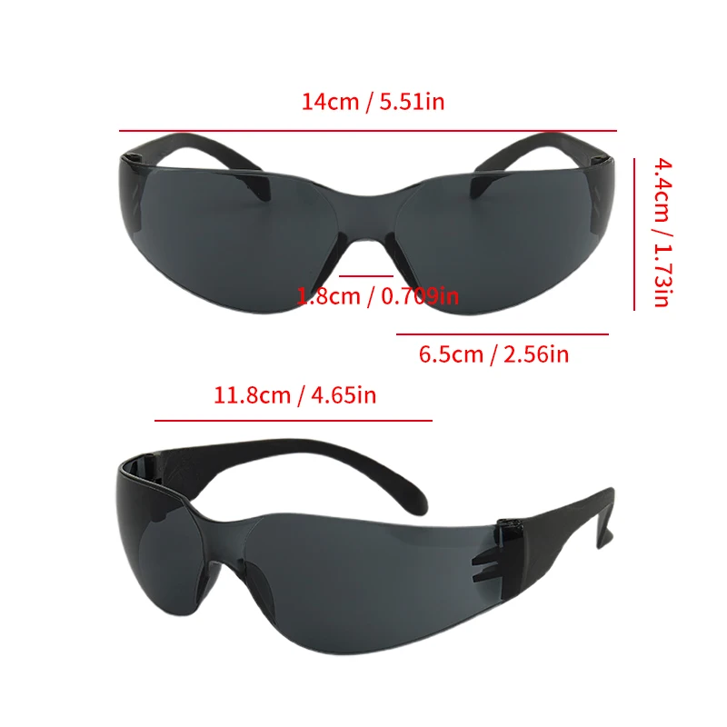 نظارات واقية بإطار عدسة شفاف وحماية خفيفة الوزن تناسب نظارات السلامة للوجه للعمل وركوب الدراجات في الهواء الطلق