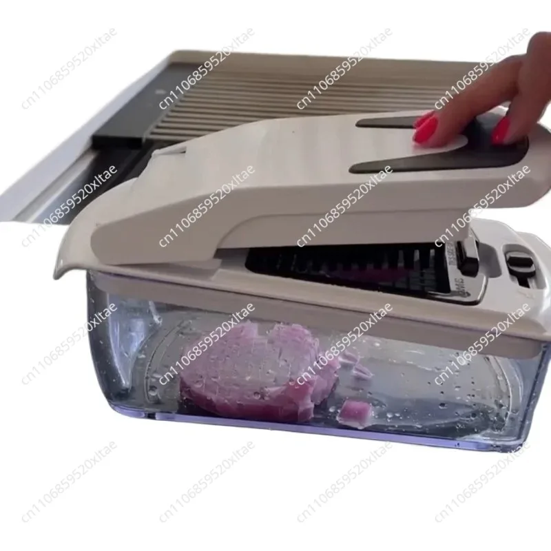 Multi-Functional Vegetable Cutter,5-in-1Food Chopper with Grater Shredder Slicer for Potato Carrot,Kitchen Manual Food Processor