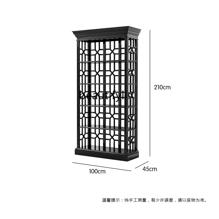 American retro solid wood bookshelf simple floor display rack creative display rack