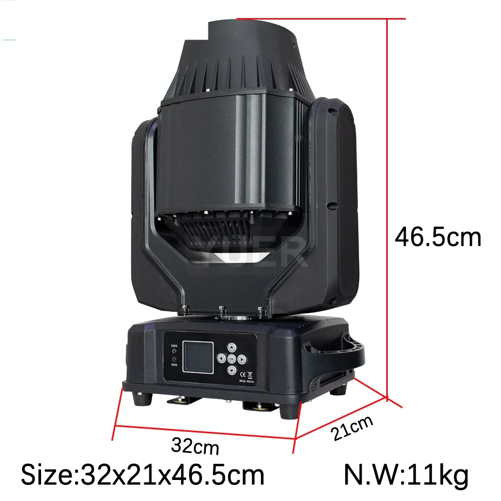 YUER NEW IP66 Waterproof Beam 200W LED Moving Head Light with 8+16 Rotating Prism Lyres LED DMX512 Professional Stage Lighting