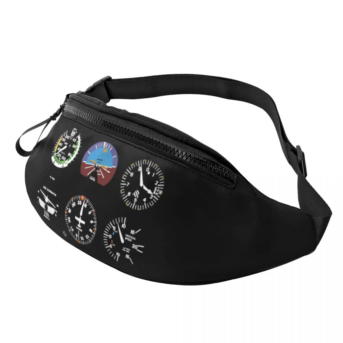 

Cockpit Six Dials Flight Simulator Pilot Waist Bag for Women Men Crossbody Fanny Pack Running Phone Money Pouch