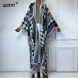 WINYI print Kimono Summer boho Cardigan Female Blouse abaya dubai luxury beach cover up african dresses for woman elegant kaftan