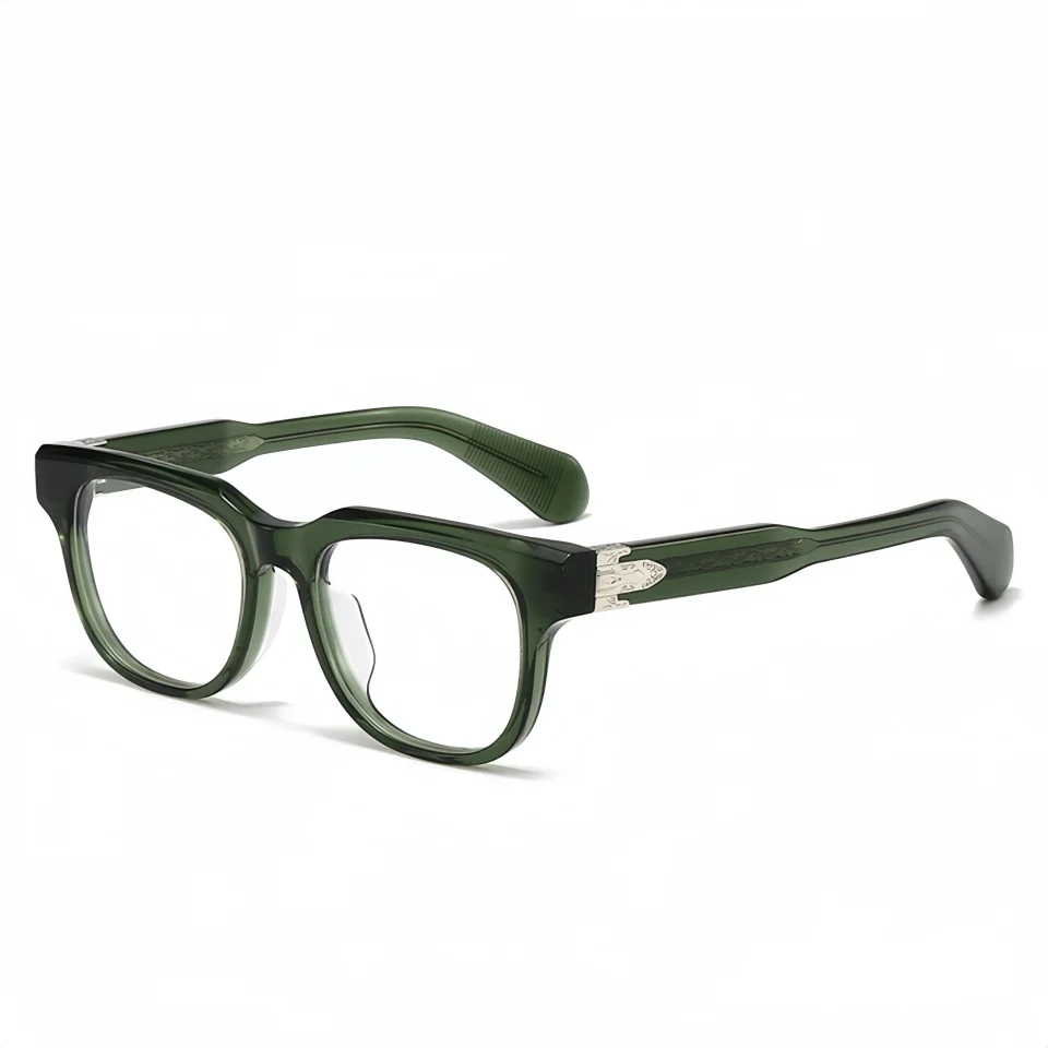 2025Casual Fashionable Men Computer Reading Myopia Acetate Glasses Frame Square Retro High-Quality Optical Prescription Eyeglass