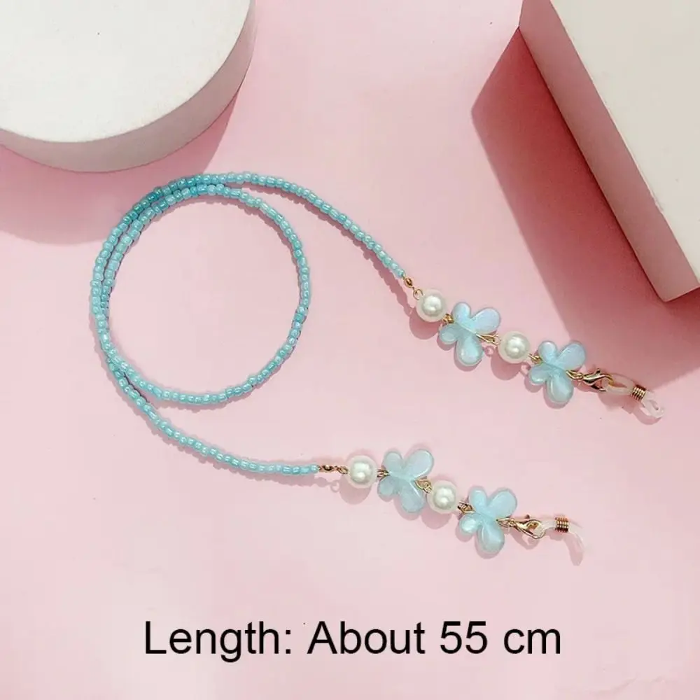 New  Anti-slip Pearl Bead Sunglasses Lanyard Strap Necklace Eyeglass Chain Cord Reading Glasses Adjustable Anti-slip Strap