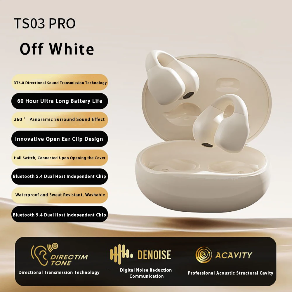 

Comfortable, Painless, and Convenient to Listen to TS03Pro Ear Clip Bluetooth Earphones, Creating Personalized Music