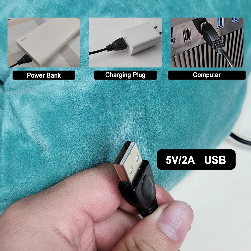 발 히터 USB 발 온열기 전기 발 난방 패드 빠른 가열 발 온열기 부드러운 플러시 열 발 온열기 가정용 침실용