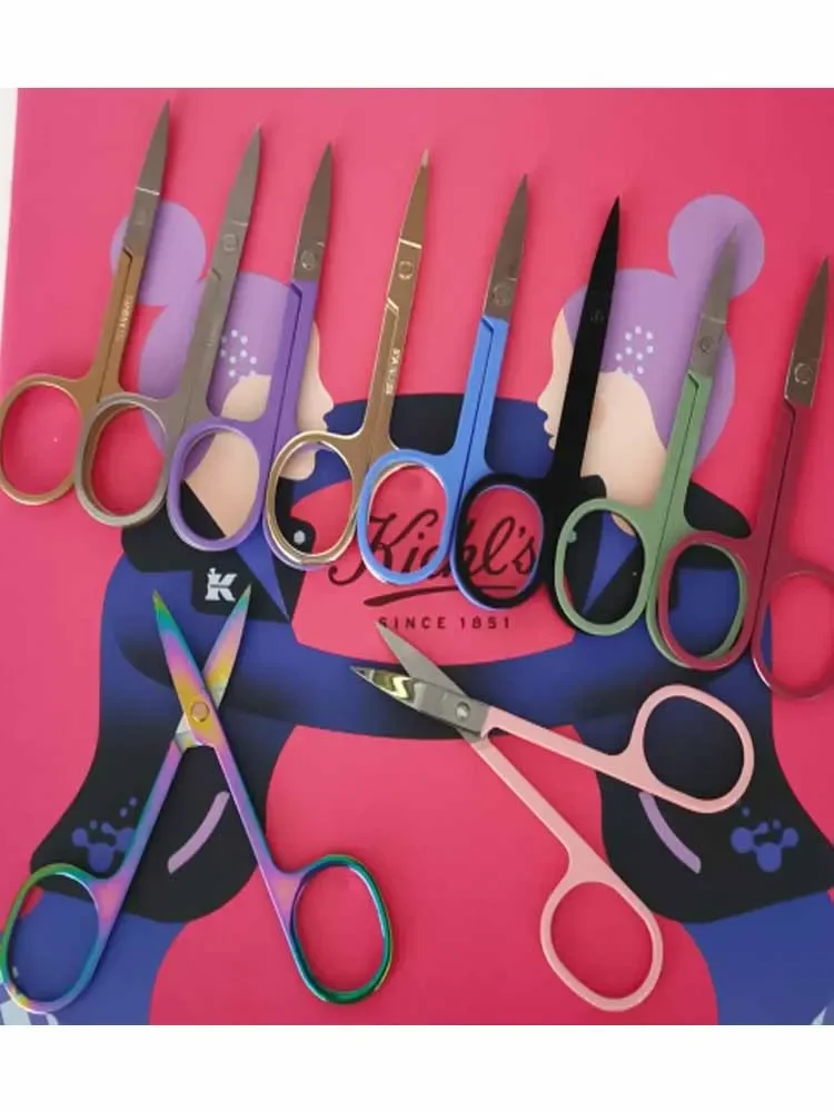 10pcs 8.5*4cm Stainless Steel Scissor With Various Colors Sewing Embroidery Craft Household Kitchen Smoking Accessories