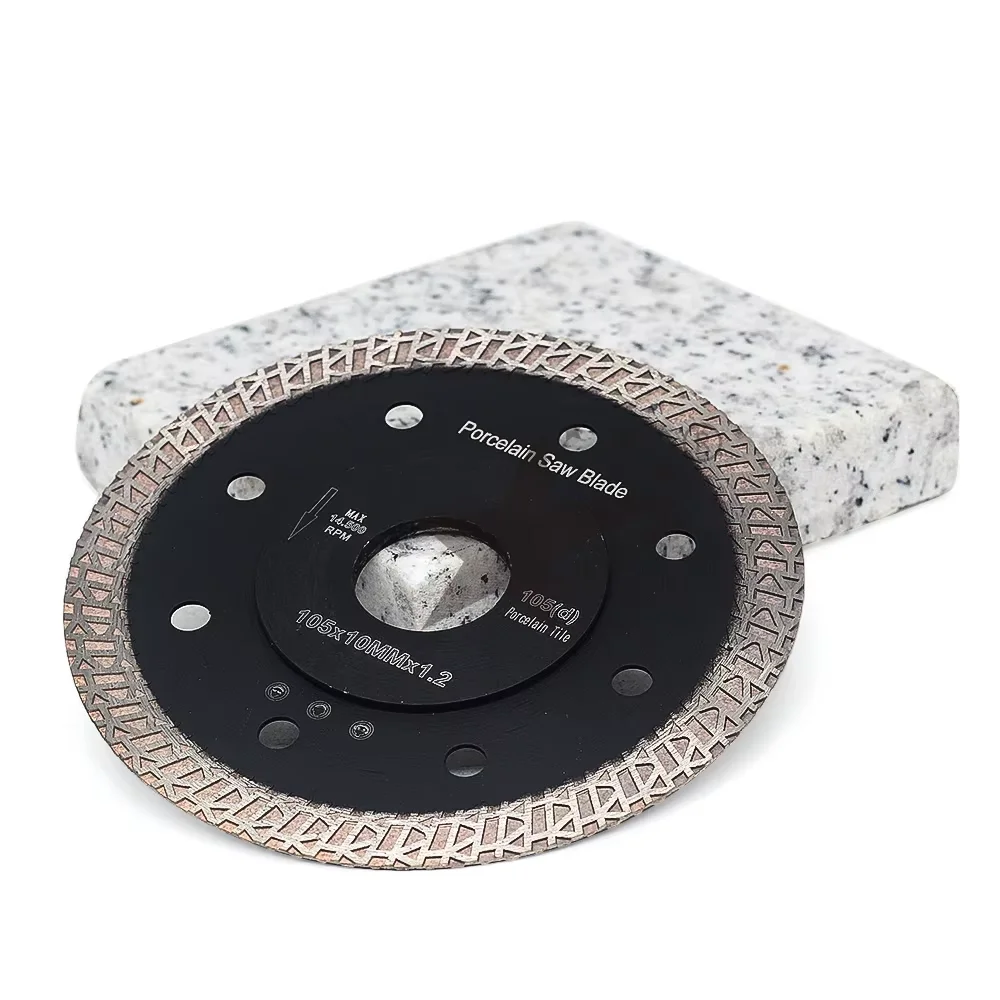 105-125mm Super Thin Hot Pressed Continuous Rim Turbo Diamond Porcelain Saw Blade for Cutting Porcelain or Ceramics Tiles