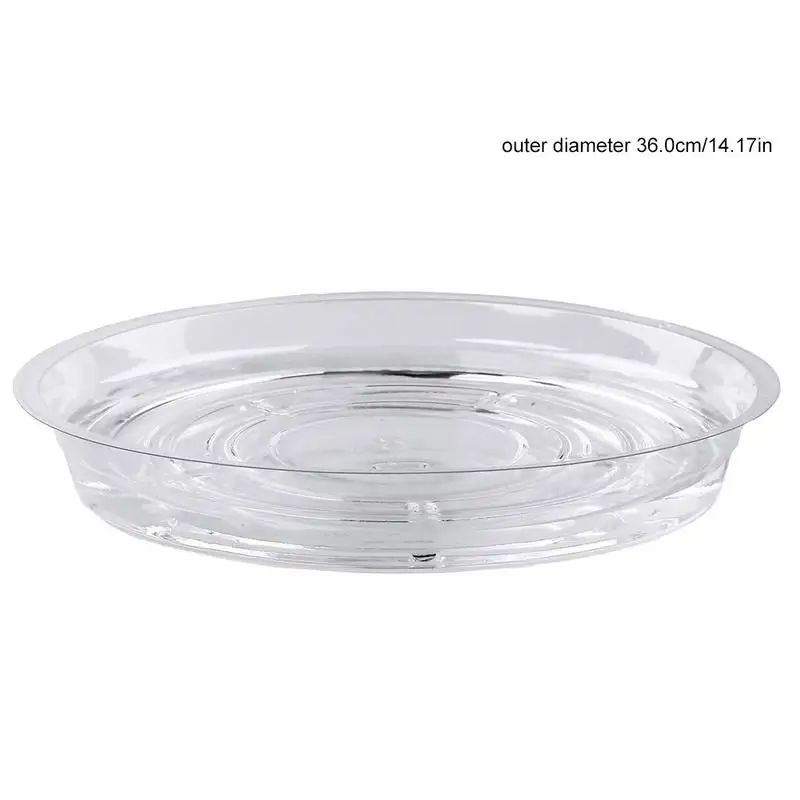 Flower Pot Tray Plastic Transparent Chassis Water Tray Clear Plant Saucer