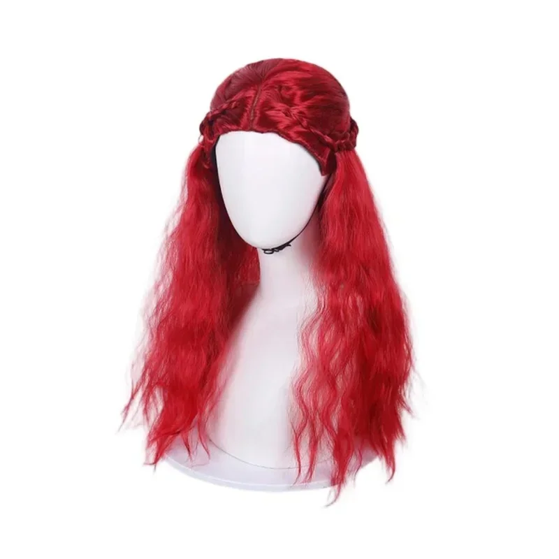2026Fantasia Descendants Rise 5 Queen Of Hearts Wigs Cosplay Hair Women Disfraz Costume Accessories Female Halloween Carnival Pr