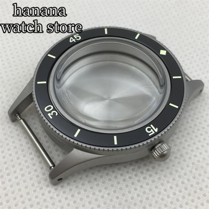 40mm Modified Case Retro First Year Fifty Seek Series Diving Watch Case Fit NH35 NH36 ETA2824 PT Movement Luminous Ceramic Bezel