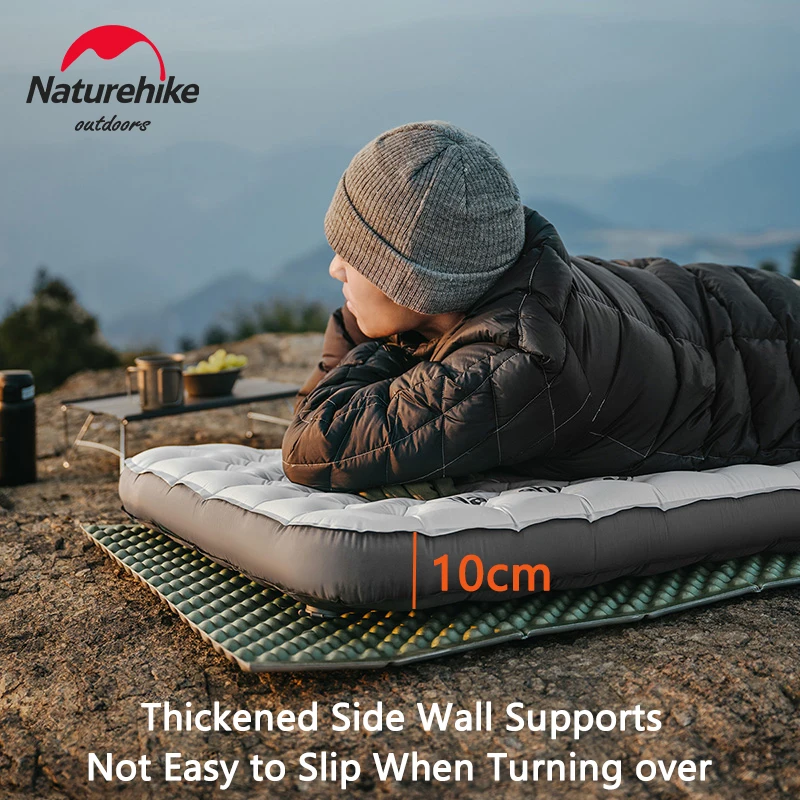 Naturehike Camping Inflatable Mat Sleeping Pad 6.5 High R Value Warm Winter Outdoor TPU Nylon Moisture-proof Mats Air Mattress