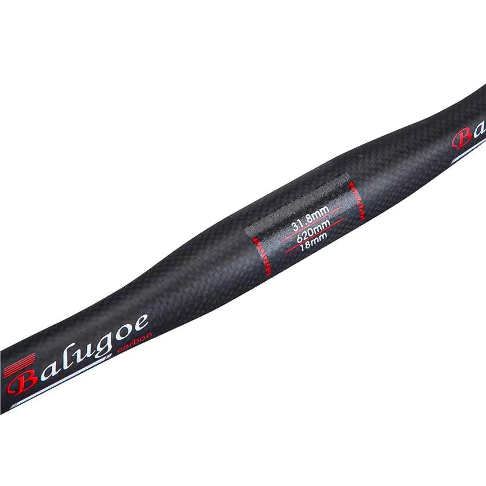 BALUGOE ألياف الكربون دراجة هوائية جبلية مقبض مستقيم مقبض ابتلاع تعديل الطرق الوعرة مع مقبض واحد 31.8 مللي متر 22.2 مللي متر ماتي #5