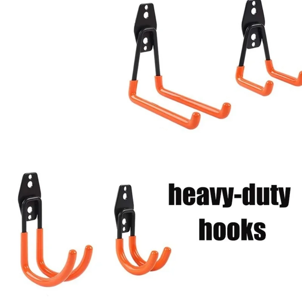 Heavy Duty Metal Bike Wall Mount Hook Garage Organizer Bicycle Hanger Stand Parking Holder Anti Slip Storage Tool Organizer
