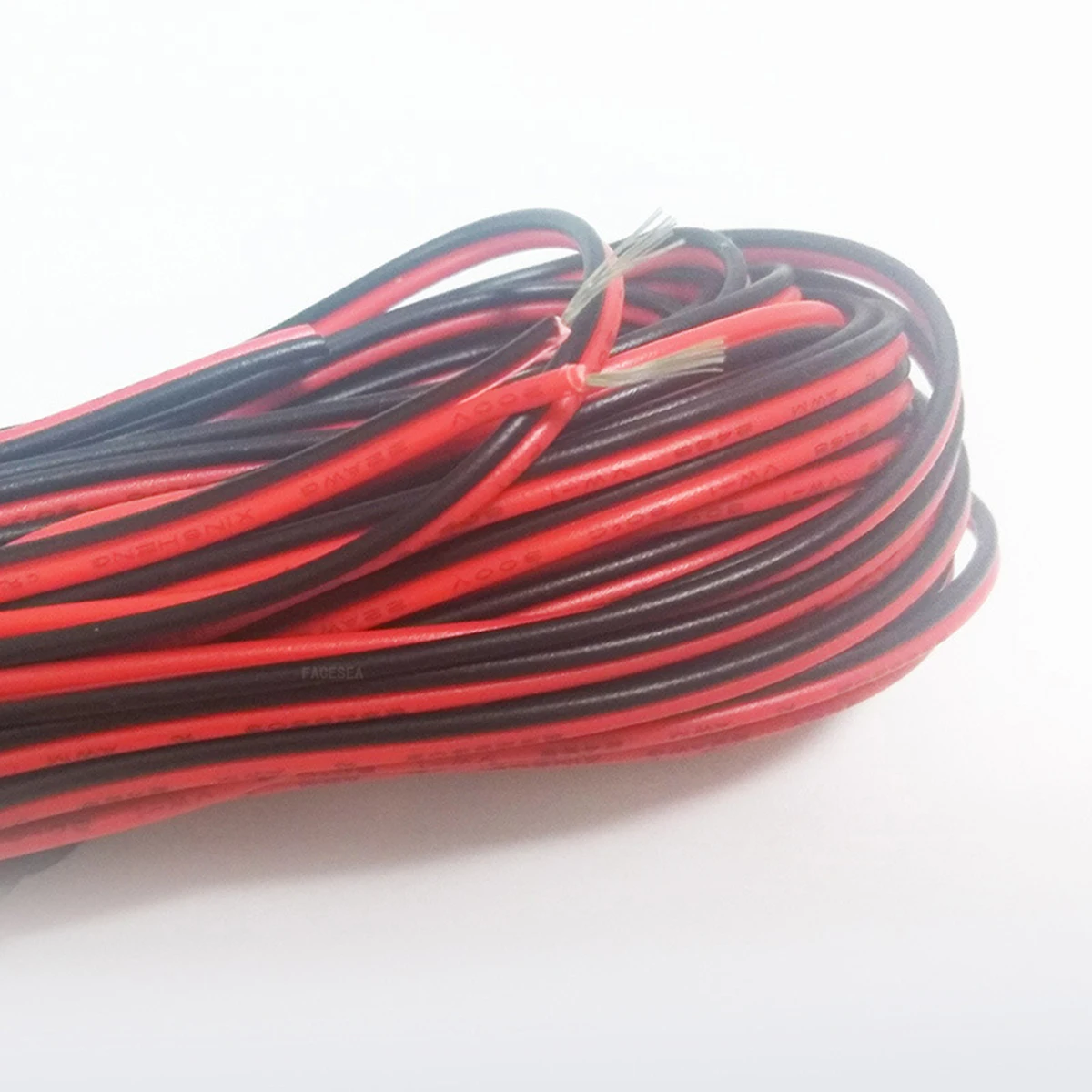 20 متر تمديد سلك كابل الحبل لشرائط Led سلك كهربائي أسود أحمر 2Pin 5050 لهب بولي كلوريد الفينيل عالية التوصيل منخفضة