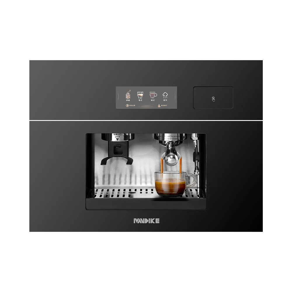

MDK Homebrew Coffee Maker Built-In Smart Display Screen Semi-Automatic Machine With Hot Water System For Household Use