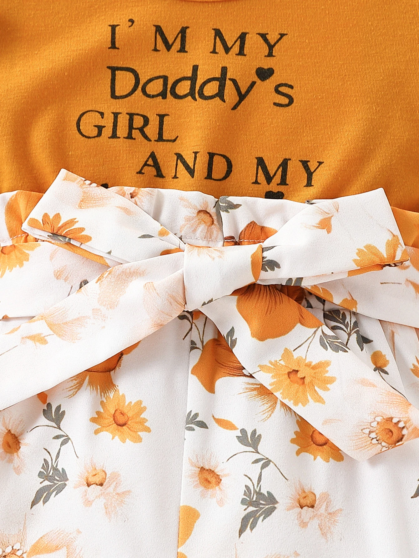 بدلة قفز كاجوال عصرية للفتيات الصغيرات مطبوعة بأحرف وحزام مزخرفة بأكمام قصيرة (باستثناء الأحذية) صيفي #5