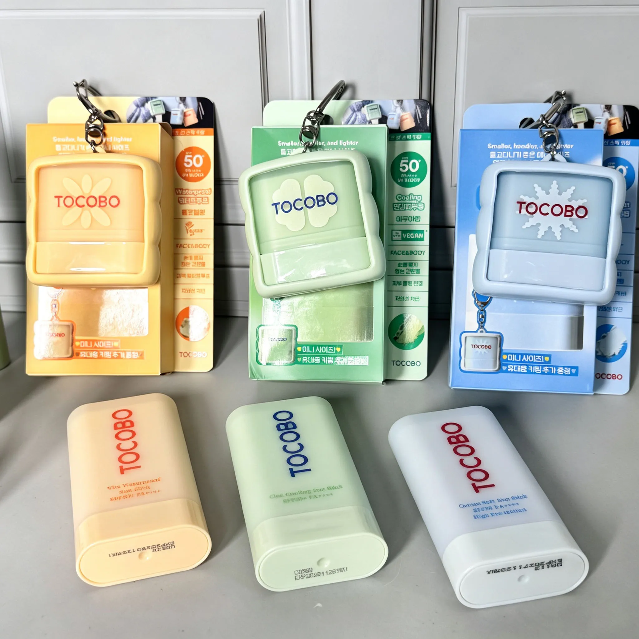TOCOBO New Product Hydrating Essence Centella Asiatica Sunscreen+Keychain Lip Mask Mild Refreshing Easy To Apply Sunscreen Stick