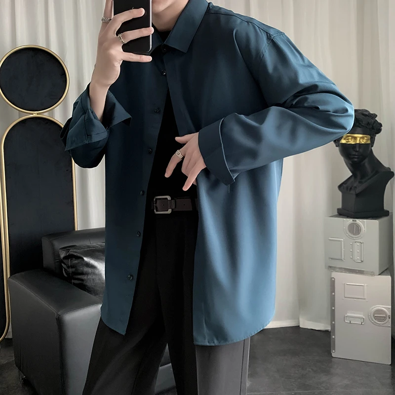 

Vibrant een Long Sve Men's irt Loose Fit Iron Free Classic Sle Durable Cotton lin Busin Casual Wear