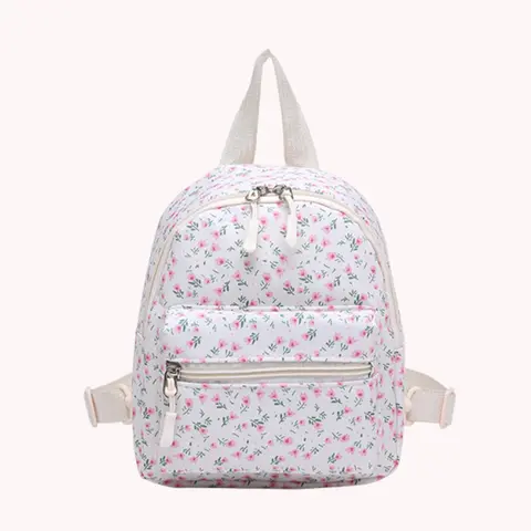 Mini mochila floral fofa casual escolar mochila de viagem para adolescentes meninas mulheres estudantes
