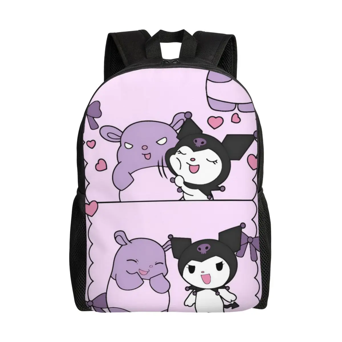 

Рюкзак для ноутбука Kuromi с милым принтом на заказ, женский и мужской повседневный рюкзак для школьников, модные пленочные сумки