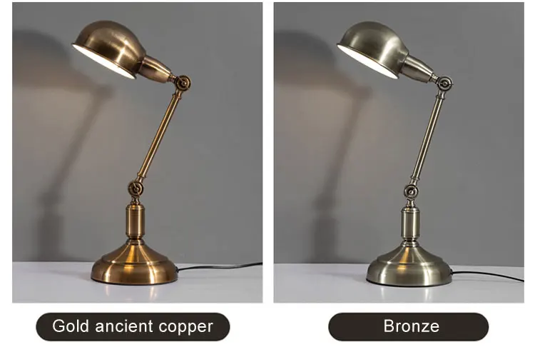 American Style Retro Light Luxury Eye Care Table Lamp Creative Learning Desk Lamp European Style Living Room Bedroom BedsideLamp