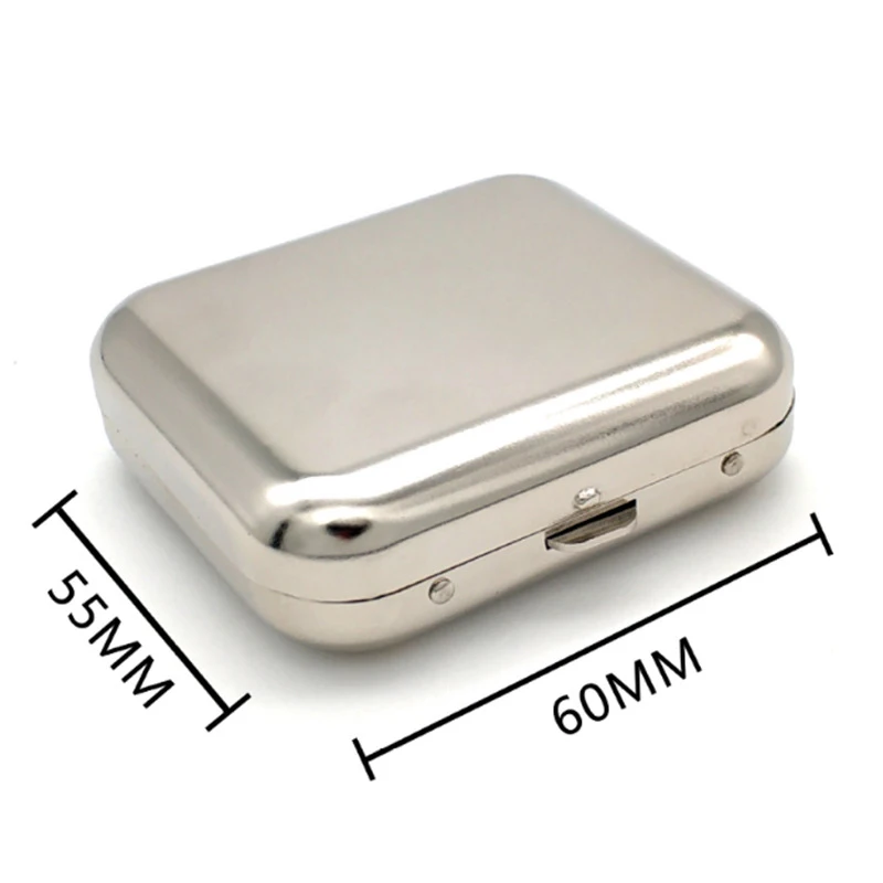 Stainless Steel Square Pocket Ashtray Metal Ash Tray Pocket Ashtrays With Lids Portable Ashtray