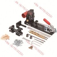 ANDUUK W-148 Pocket Hole Jig Aluminum Adjustable Woodworking Hole Puncher Locator With 9.5mm Drill Bit Guide for Hole Puncher