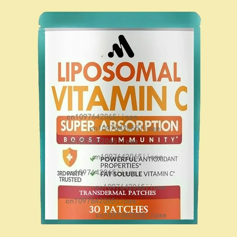 

Liposomal Vitamin C Patches - High Absorption, Immune System & Collagen Booster,mmunity Support Ascorbic Acid - 30 Patches.