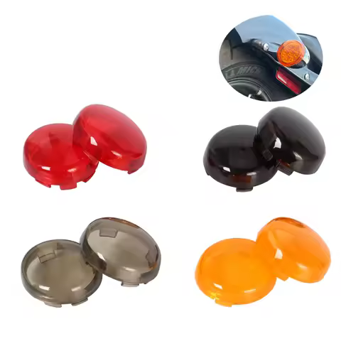 Black Red Yellow Motorcycle Indicator Lens Light Caps Cover For Harley Dyna Softail Electra Glide Road King Sportster 883 1200