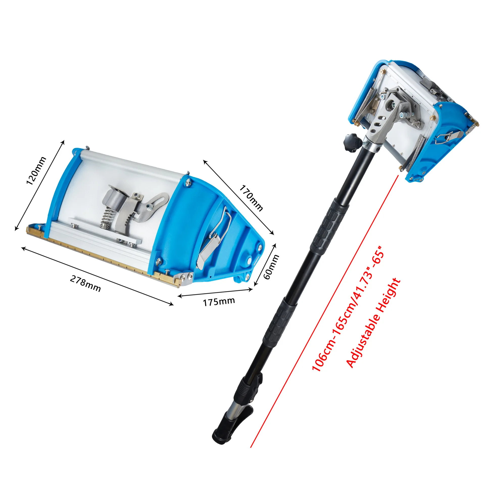 Wall Plastering Mud Pan and Putty Spreader Tool Set, Professional Skimming and Smoothing Kit for Drywall and Paint Prep