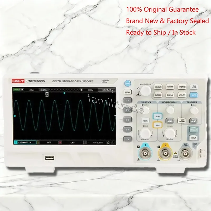 1PC NEW  UNI-T UTD2102CEX+ UTD2202CEX+ 2 Channels 1GSa/s Digital Storage Oscilloscope In Stock Original Box#familitrade