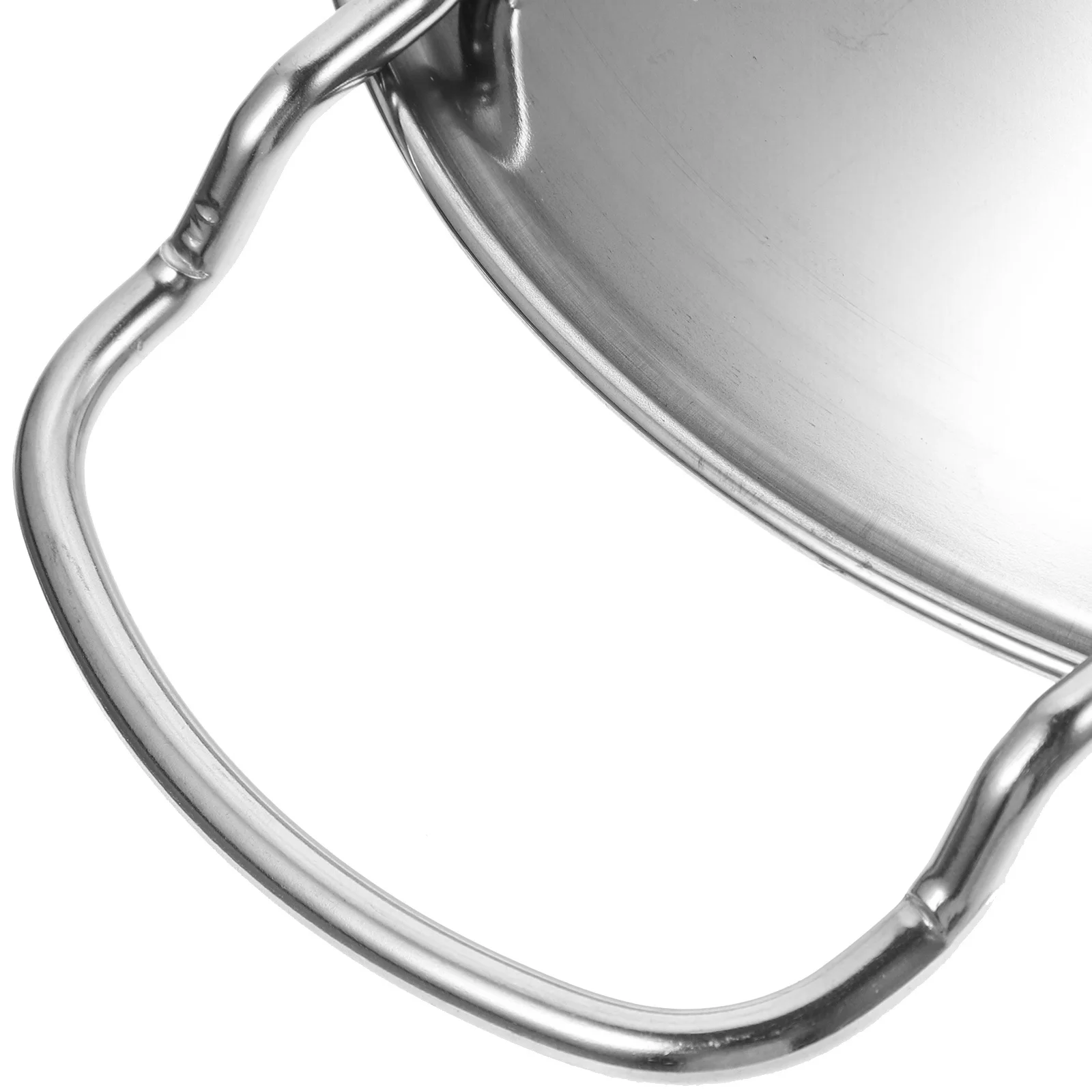 Olla seca de doble mango, Wok de cocina de acero inoxidable para cocina, uso doméstico, sartén resistente al calor, Metal multifunción